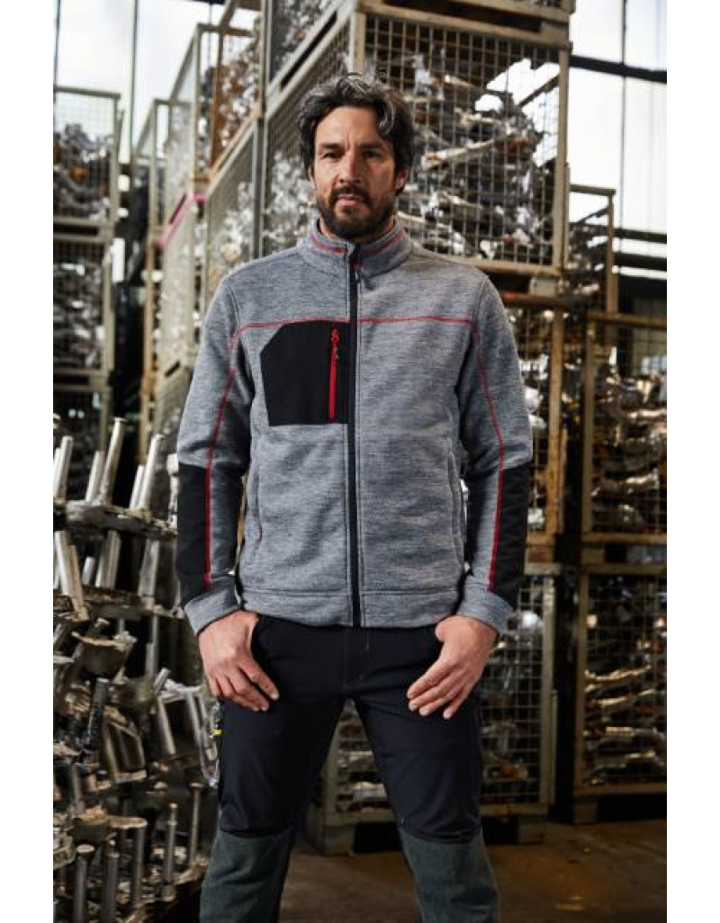 Jachetă tricotată din fleece pentru bărbați